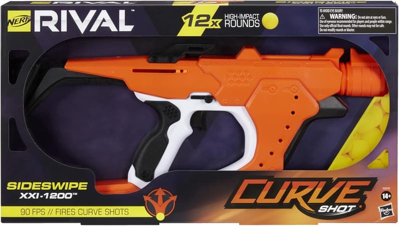 Nerf Rival Curve Shot Blaster with 12 Rounds - Curved Firing Action