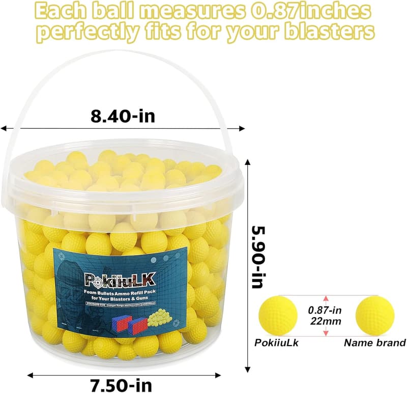 Nerf Rival Yellow Balls - 400 Ammo with Storage Bucket