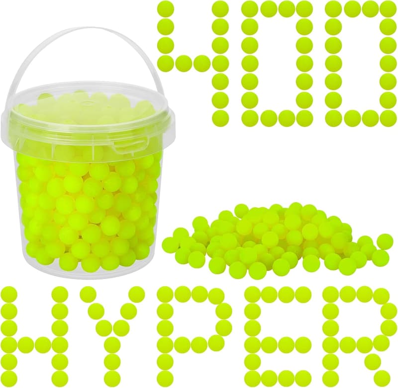 Nerf Hyper Gun 400 Yellow Ammo Balls with Storage Bucket
