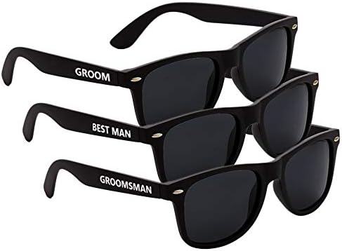 Groom & Groomsmen Wedding Sunglasses Set - 7pcs Gift