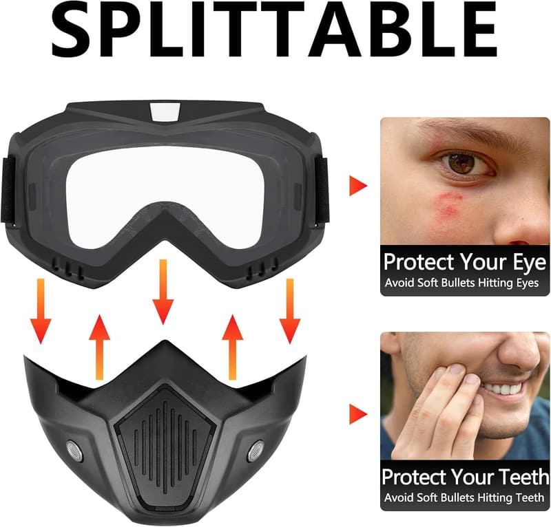 Rival Compatibility Tactical Mask with Goggles for Cosplay & Games