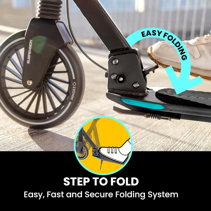 Aero Big Wheel Scooter for Kids & 青少年, Foldable & Adjustable