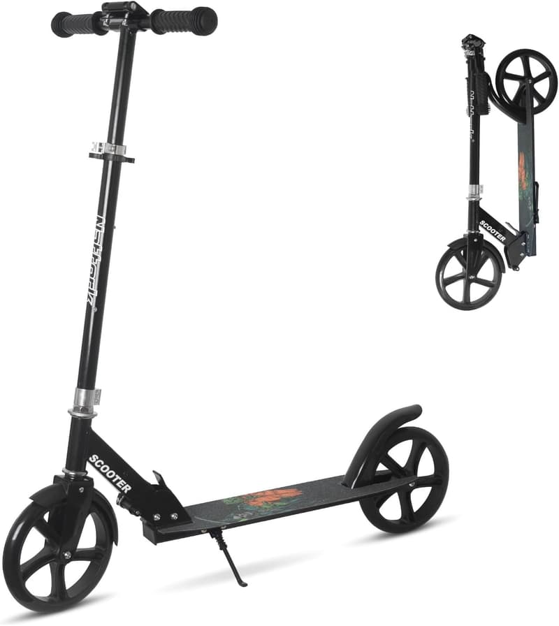 Adjustable Height Folding Kick Scooter for Kids and Teens