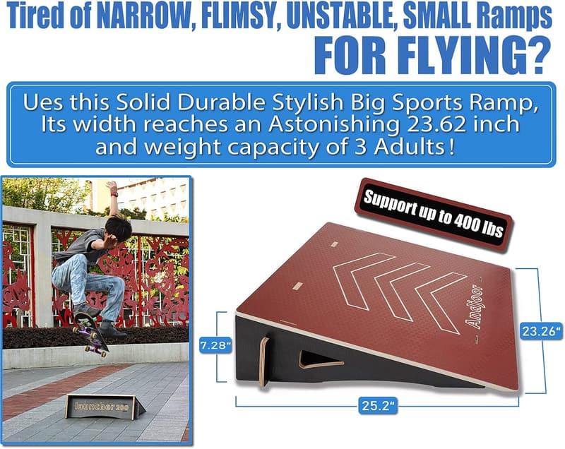 Kids BMX Skateboard & Bike Ramp with Jumps