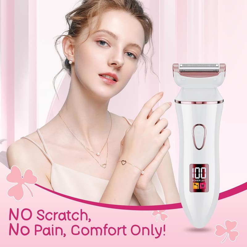 Rechargeable Wet/Dry Electric Shaver for Women (Rose Gold)