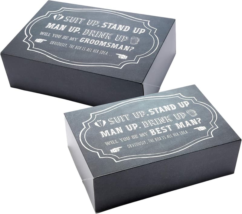 Groomsmen Proposal Box Set - Chalkboard Style (10 Pack)