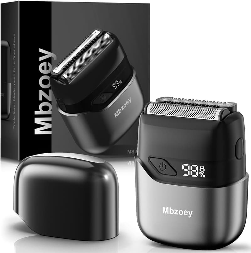 Men's Mini Electric Razor - IPX7 Waterproof, Fast Rechargeable