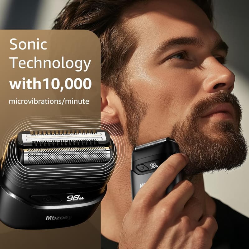 Men's Mini Electric Razor - IPX7 Waterproof, Fast Rechargeable