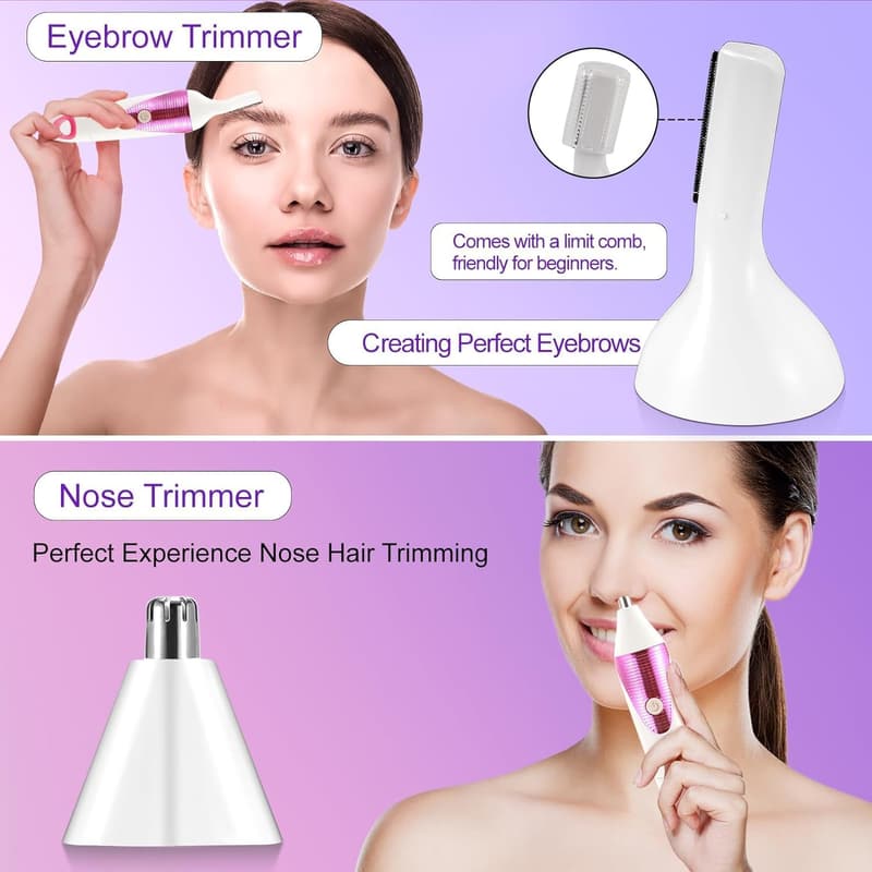 Portable Women's Electric Shaver - 3-in-1 Wet/Dry Razor