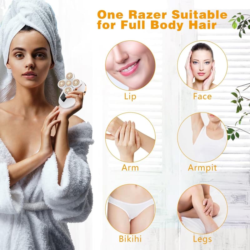 Women's Electric Shaver Kit for Legs & Body Grooming