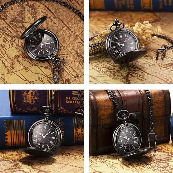 Engraved Pocket Watch for Groomsmen and Ring Bearer
