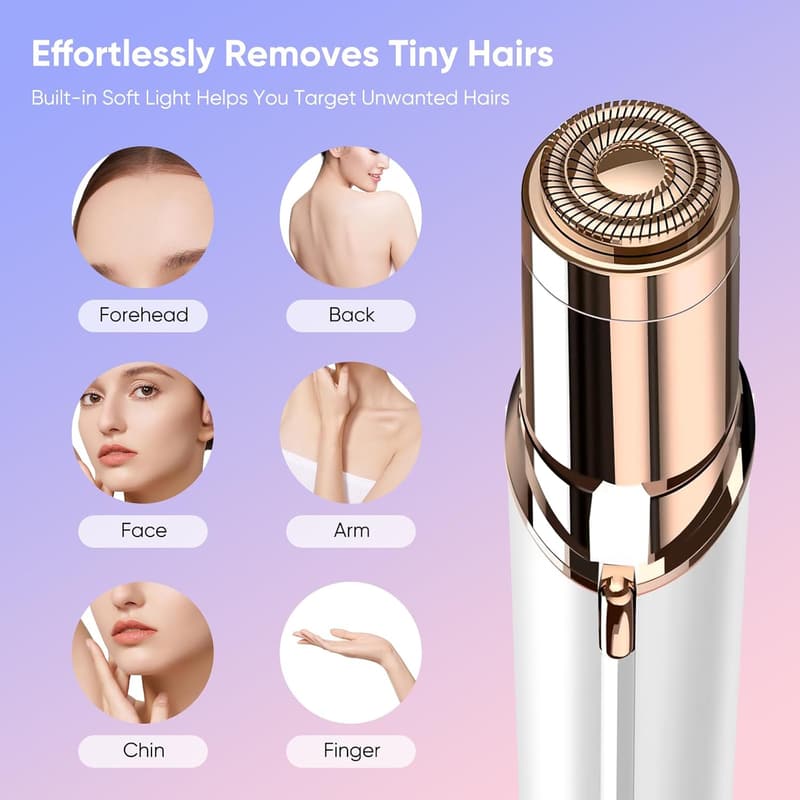 Portable Electric Facial Hair Remover for Women - Painless Shaver