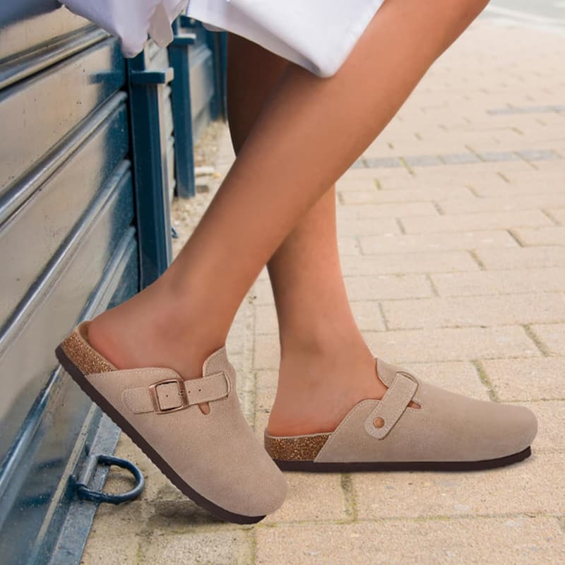Comfortable Suede Clogs with Arch Support for Men & Women