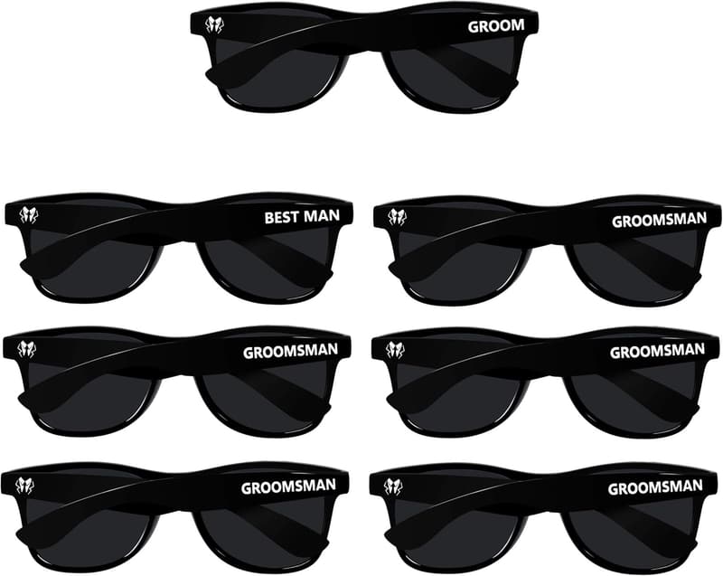 Groom's Wedding Sunglasses Set - 7pcs Groomsmen Gifts
