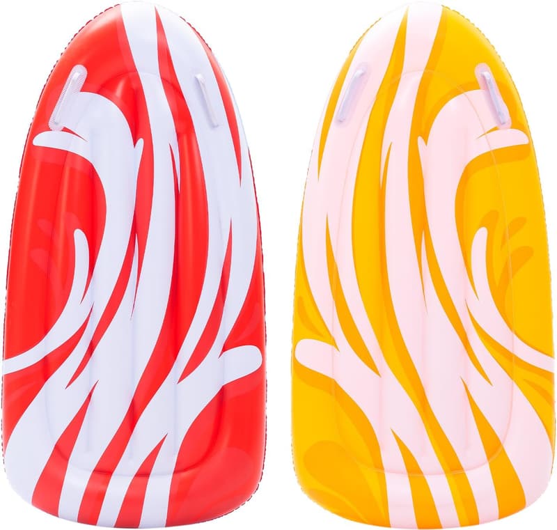 Summer Water Fun Inflatable Body Boards for Kids (2-Pack)