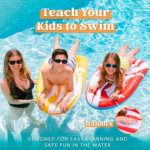 Summer Water Fun Inflatable Body Boards for Kids (2-Pack)