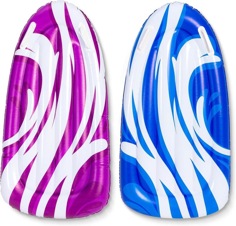 Inflatable Body Boards for Kids - Summer Water Fun (2 Pack)