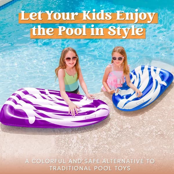 Inflatable Body Boards for Kids - Summer Water Fun (2 Pack)