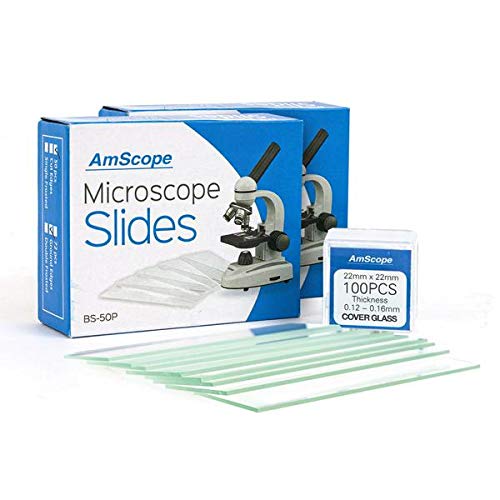 100 Blank Microscope Slides with Cover Glass