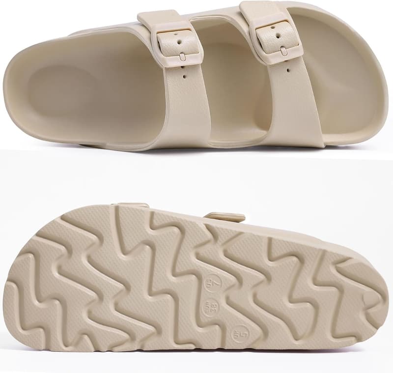 Lightweight Adjustable Platform Sandals with Arch Support
