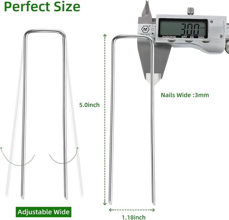 Premium Heavy-Duty Galvanized Lawn Staples - 200 Pack
