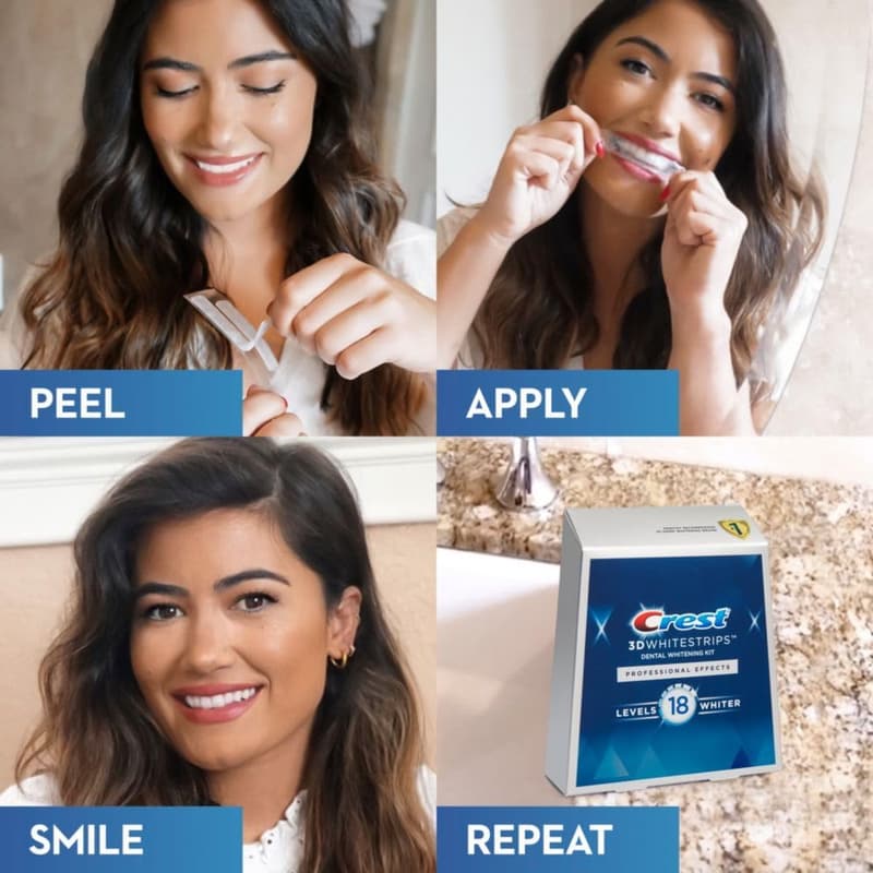Professional Effects Teeth Whitening Kit - 20 Crest 3D Strips