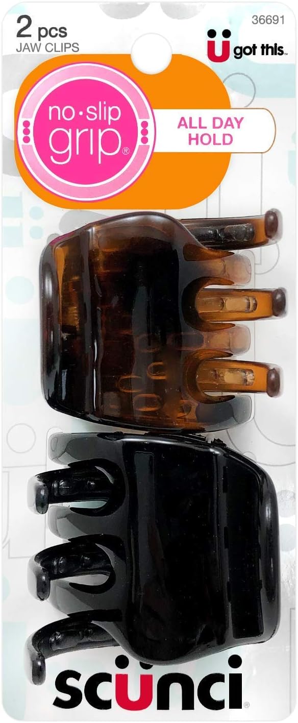 No-Slip Grip Chunky Jaw Clips - 2-Pack