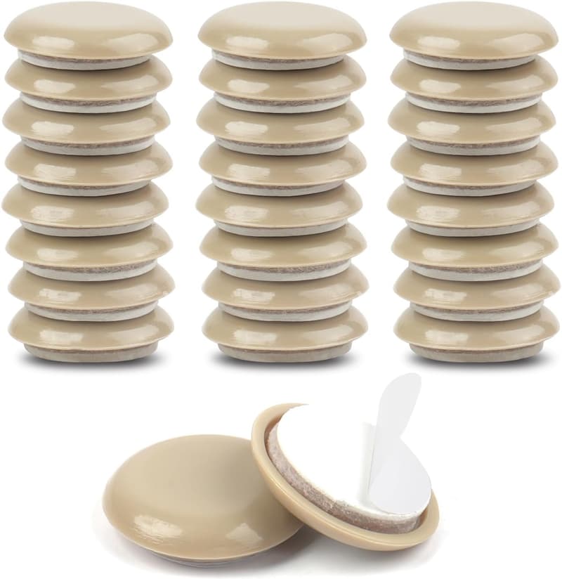 24 PCS Self-Stick Furniture Sliders for Smooth Gliding