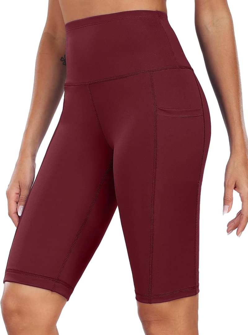 Women’s Biker Compression Leggings 3-Pack with Pockets