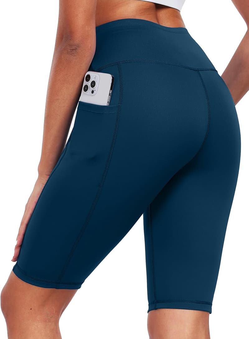Women’s Biker Compression Leggings 3-Pack with Pockets