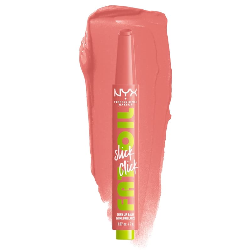 Lightweight Vegan Lip Balm - NYX Fat Oil Slick in Peach