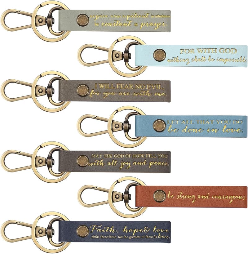 Inspirational Bible Verse Keychain Set - Teacher Gift