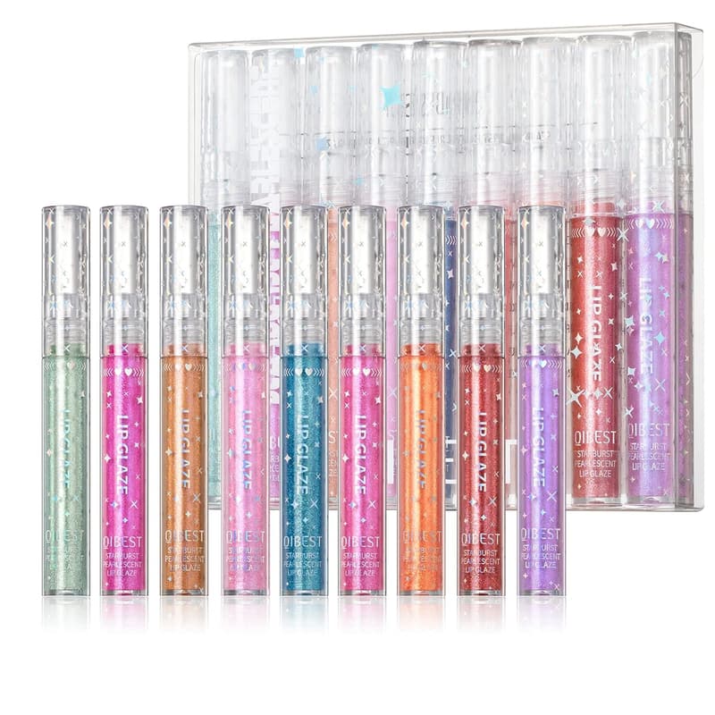 Shimmery Lip Gloss Set for Girls and Teens, Long-lasting Moisturizing Finish