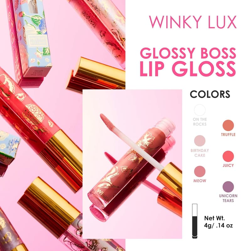Winky Lux Birthday Cake Lip Gloss with Vanilla & Castor Oil