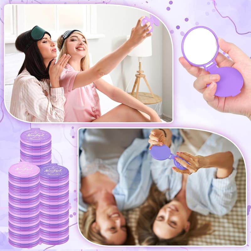 Inspirational Compact Mirrors - 100 pcs Bulk Gifts for Women