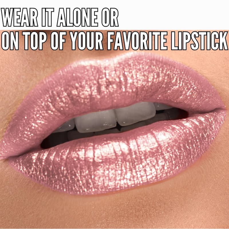 Iridescent Silver Glitter Lip Gloss - Lightweight, Paraben-Free