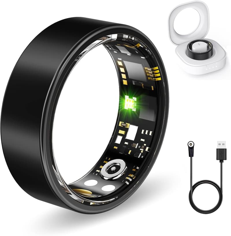 Smart Health Ring for Men and Women - Fitness & Sleep Tracker, IP68 Waterproof