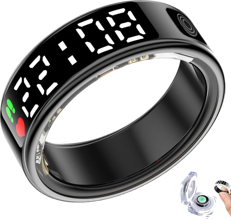 Fathers Day Health Smart Ring for Men & Women, IP68 Waterproof