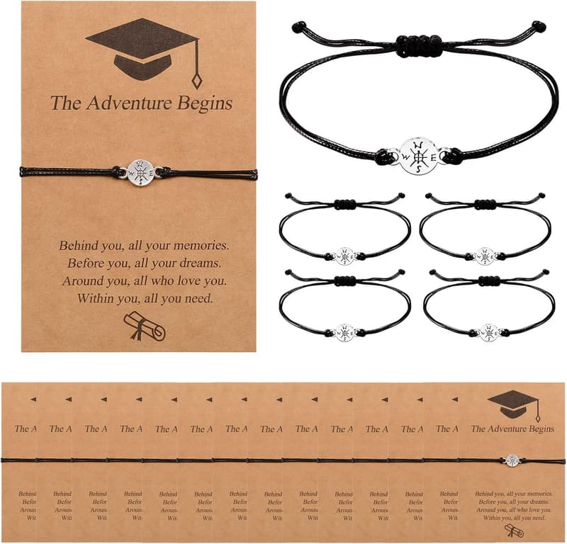 Graduation Compass Bracelet Set - 20PCS Inspirational Gifts