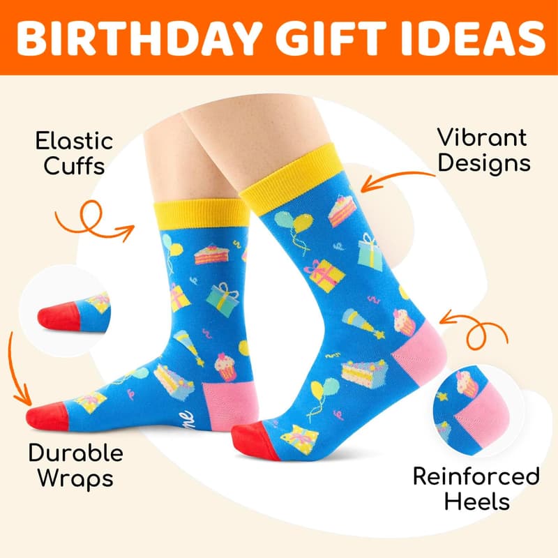Teen Birthday Gift Socks for Ages 13-19