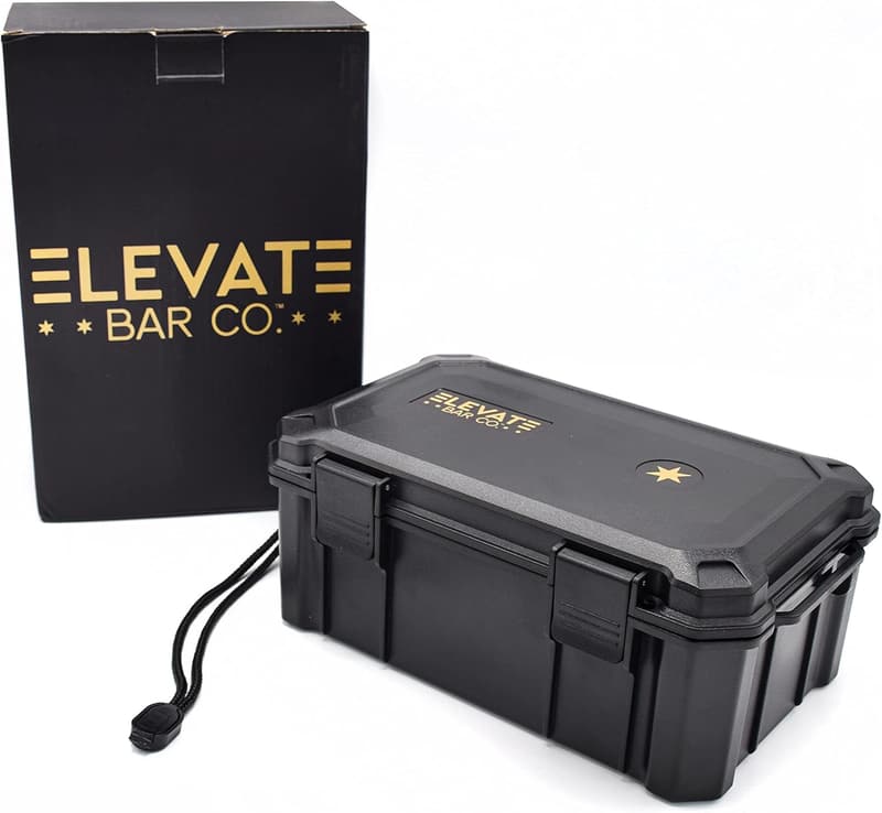 Portable 15-Cigar Travel Humidor Case - Waterproof & Durable