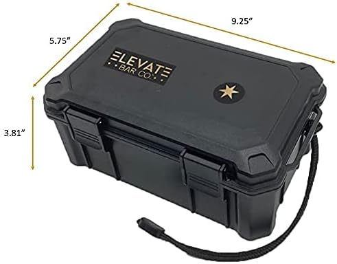 Portable 15-Cigar Travel Humidor Case - Waterproof & Durable