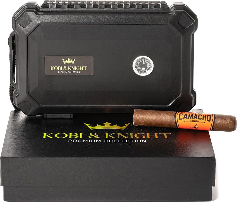 Portable Waterproof Cigar Case Humidor for 6 Cigars