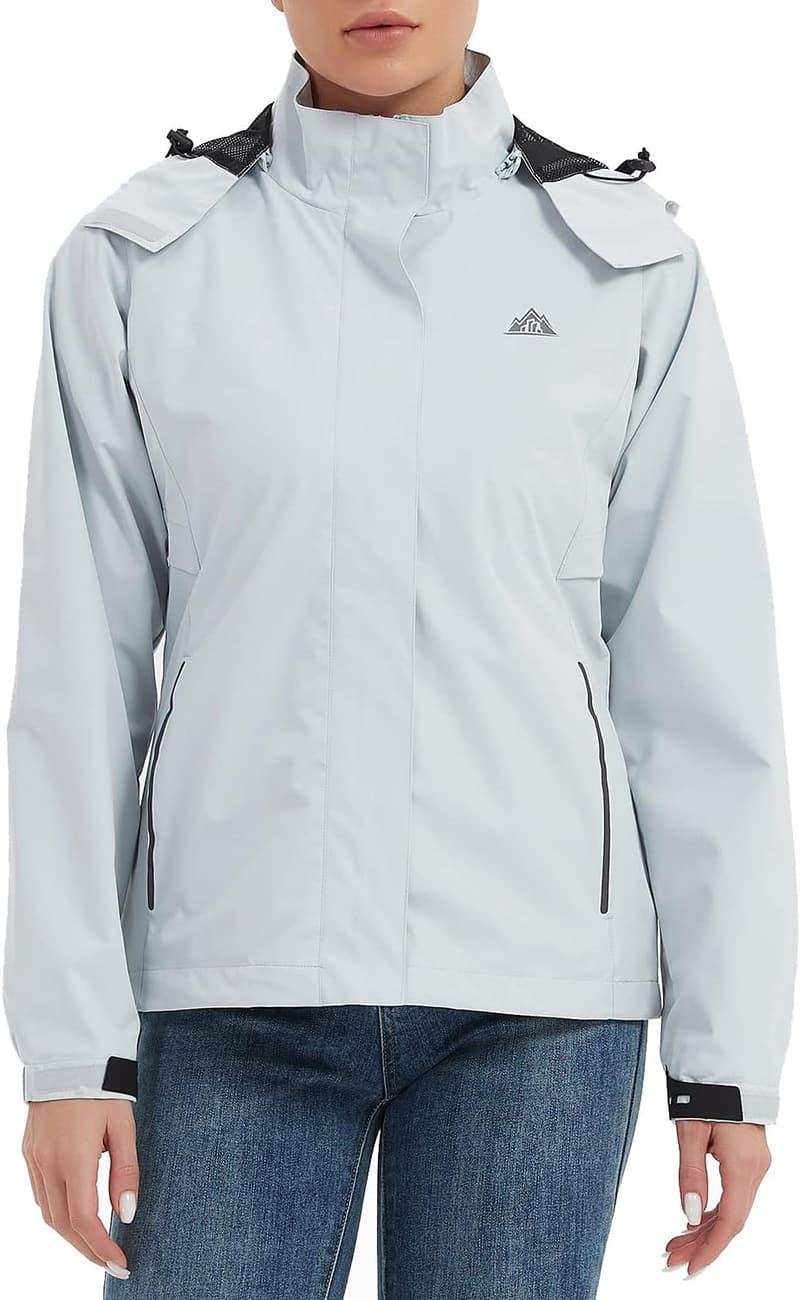 Lightweight Women's Waterproof Hooded Rain Jacket