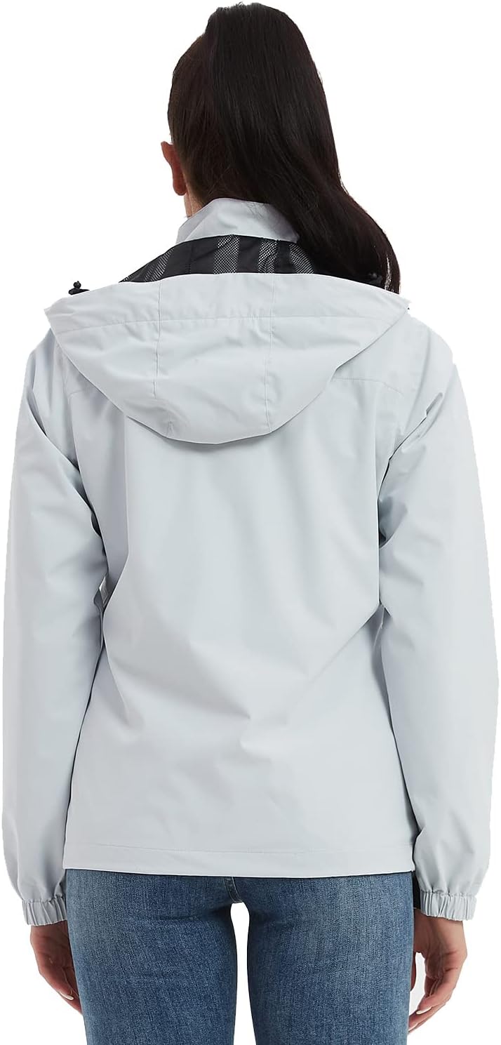 Lightweight Women's Waterproof Hooded Rain Jacket