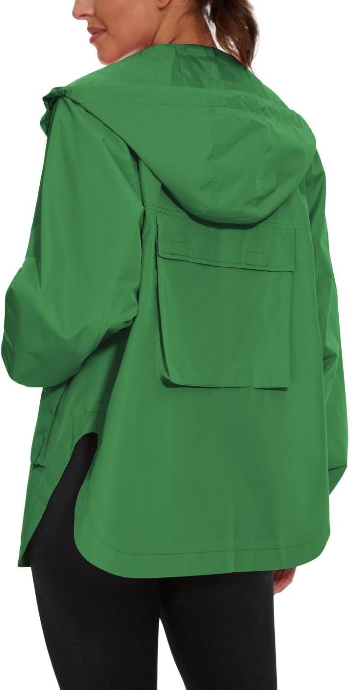 Lightweight Waterproof Hooded Raincoat for Women