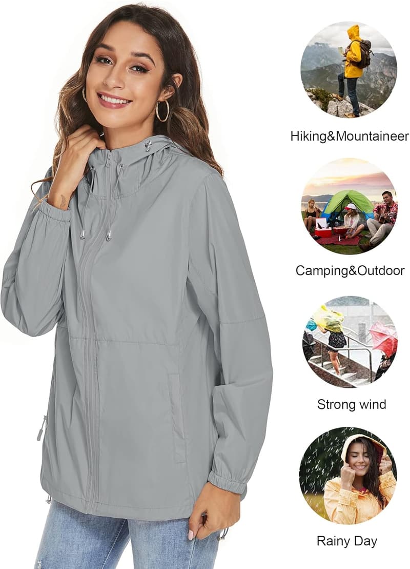 Lightweight Women's Waterproof Rain Jacket