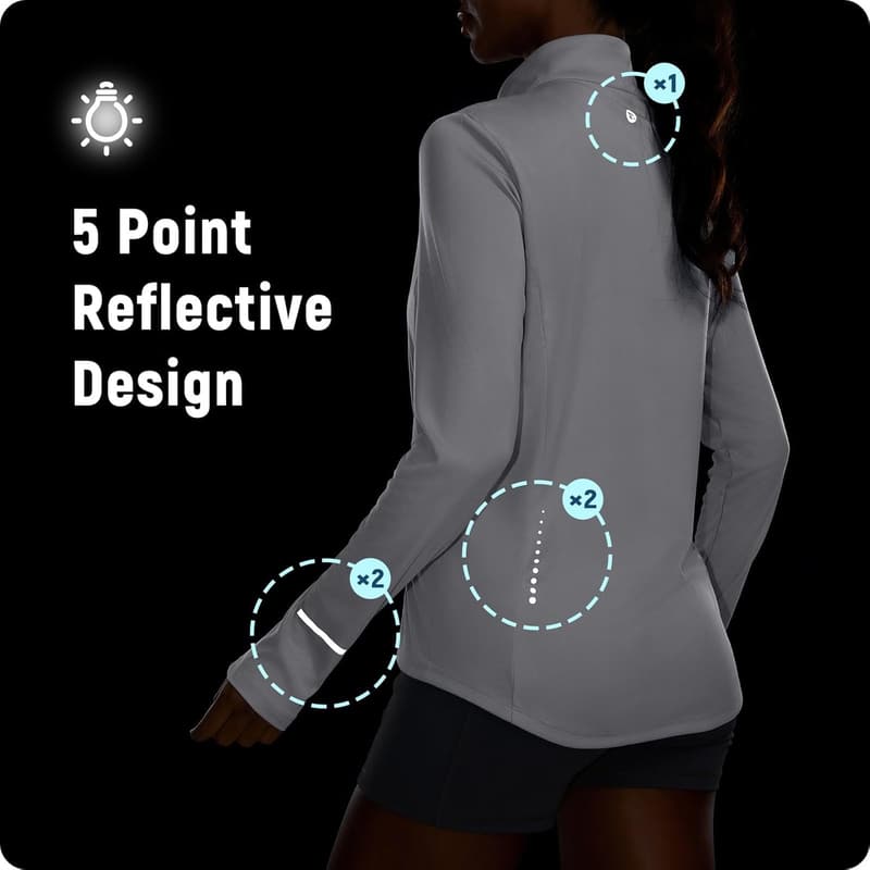 Women's Lightweight Running Jacket with UPF 50+ Sun Protection