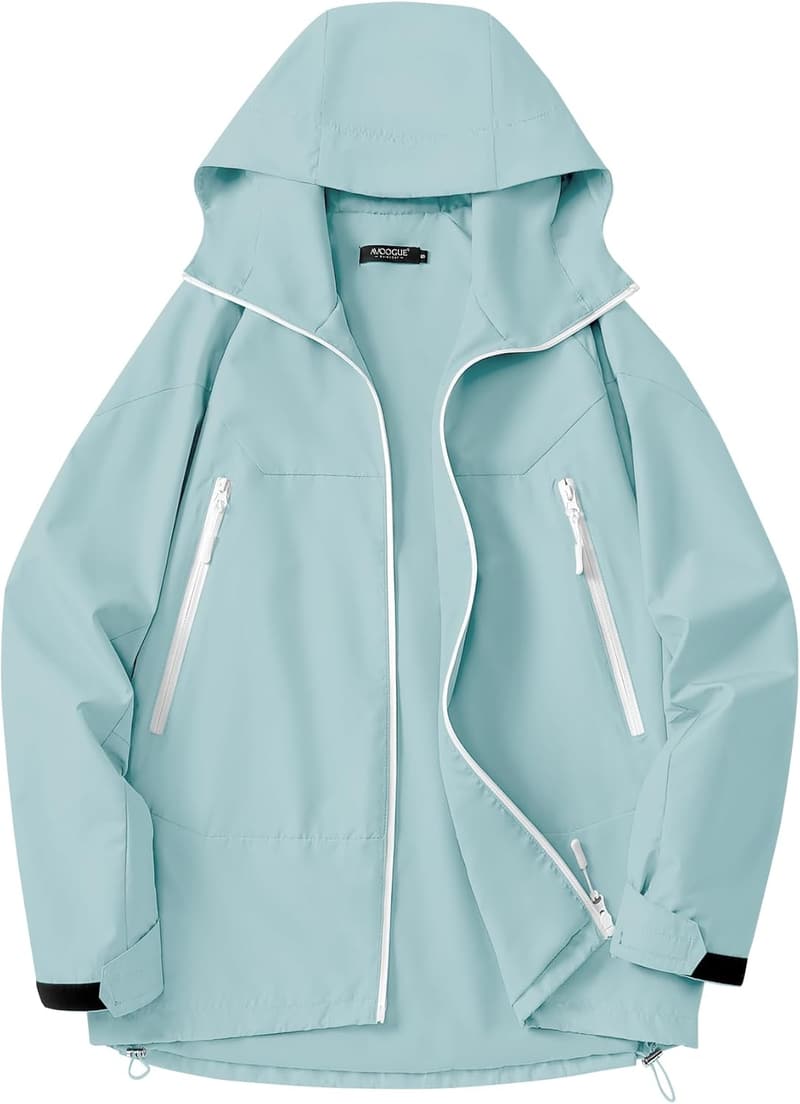 Waterproof Lightweight Rain Jacket for Women with Hood