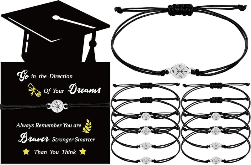 2025 Graduation Adjustable Bracelets with Card - 50 Sets